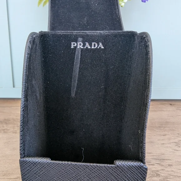 Prada Black Saffiano Leather Sunglasses Case - Picture 5 of 5
